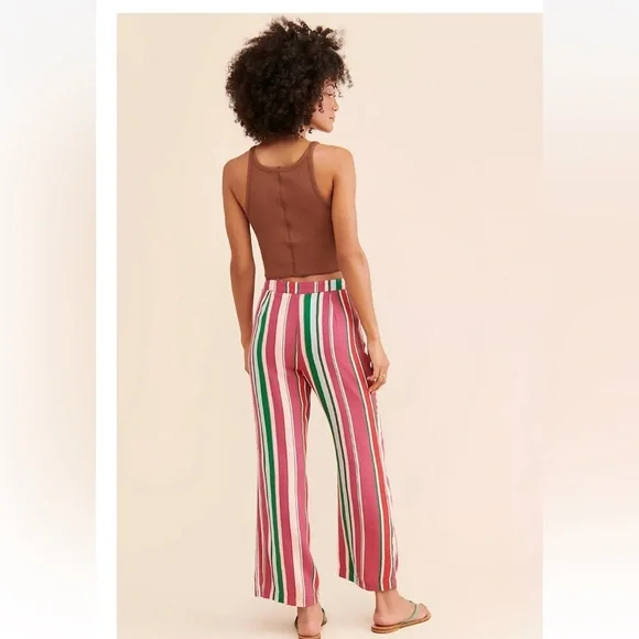 Free People Colorful Stripe La Paz Flare Pants - Picture 3 of 16